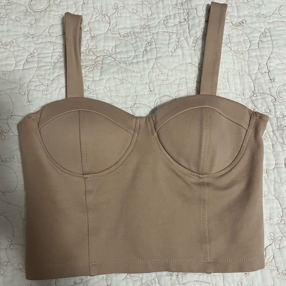 Cream crop top